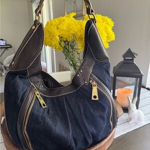 Dana Buchanan Denim Shoulder Bag